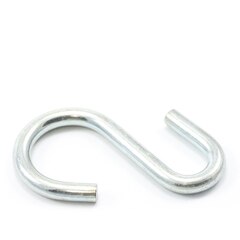 S Hook #1 Zinc-Plated Steel 1-11/16"