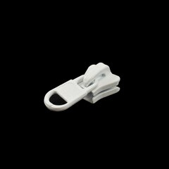 YKK® VISLON® #5 Metal Sliders #5VSDFW Non-Locking Short Single Pull Tab White