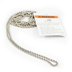 RollEase Metal Chain Loop with Safety Warning Tag 4' drop length #10