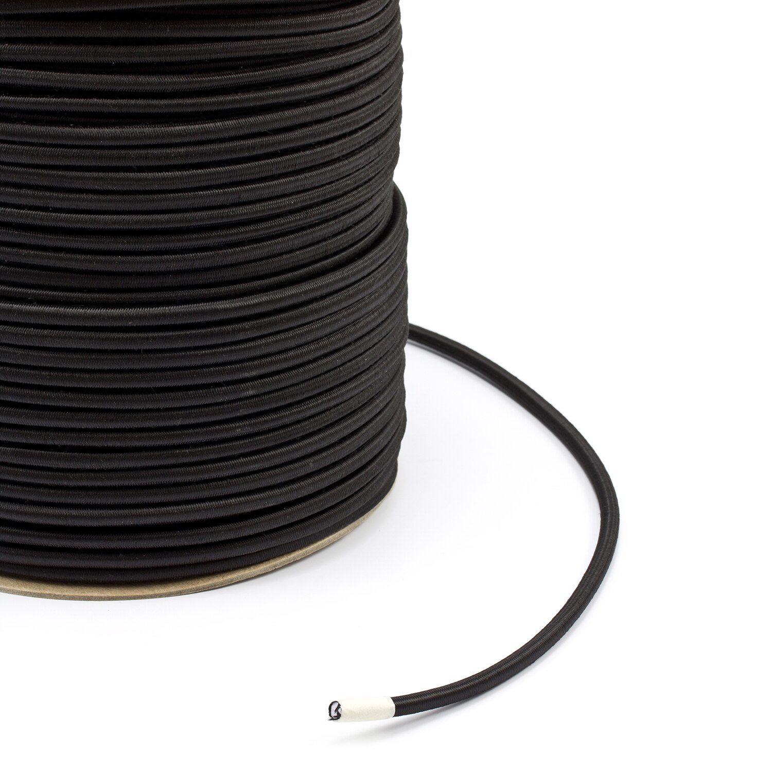 Polypropylene Covered Elastic Cord 1/4 M-4 Black (500 feet)