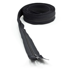 YKK VISLON #5 Separating Zipper Automatic Lock Short Single Pull Metal Slider #VSOL56 84" Black