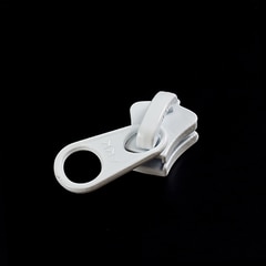 YKK VISLON #10 Metal Sliders #10VFDFW Non-Locking Short Single Pull Tab White