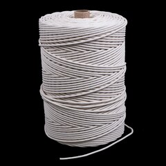 Cotton Solid Braided Ultra Awning Line 9/64" White #4.5 (1500 feet)