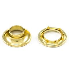 DOT Rolled Rim Grommet and Spur Washer Brass #1 20-007R150001XG (1 Gross)