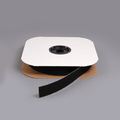 VELCRO Brand Nylon Tape Hook #88 Adhesive Backing 1-1/2" Black 191166 (25 yards)