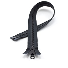 YKK VISLON #8 Separating Zipper Automatic Lock Long Double Pull Metal Slider #VFUVOL-87 DXL E 24" Black